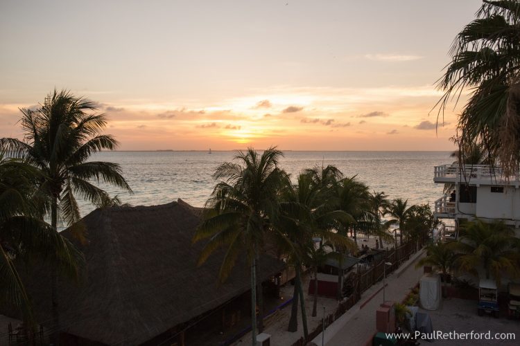 isla mujeres mexico sunset island photo