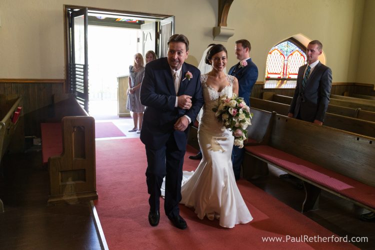 wedding photo little stone church