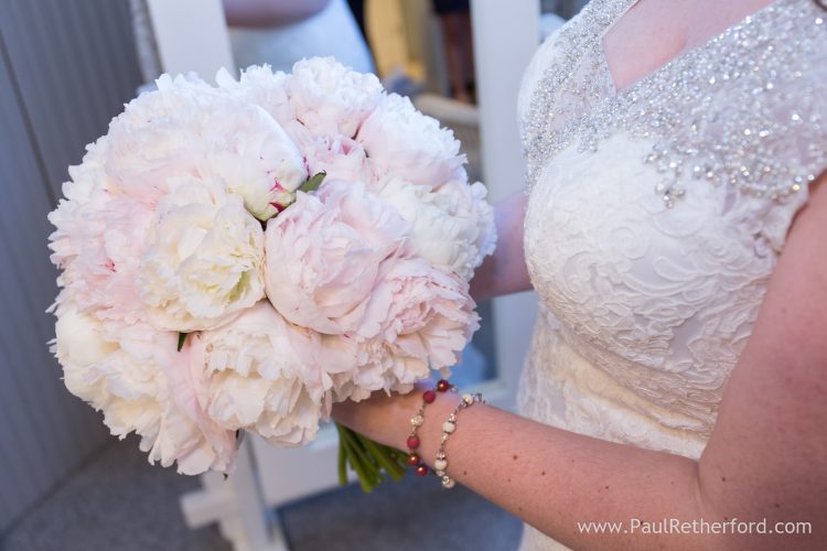 peony wedding bouquet photo