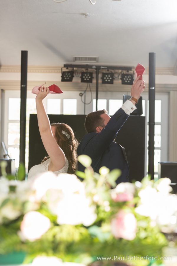 shoe game wedding photo