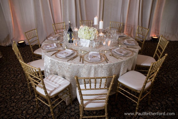 table setting bay harbor yacht club wedding photo
