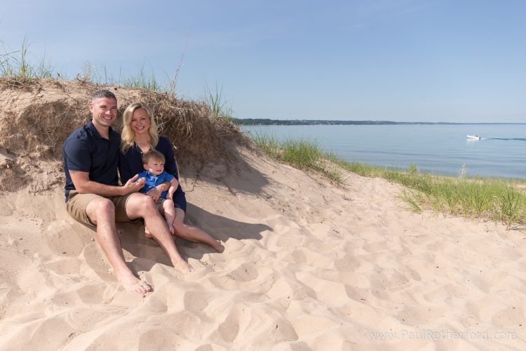 northern michigan sand dunes family photo