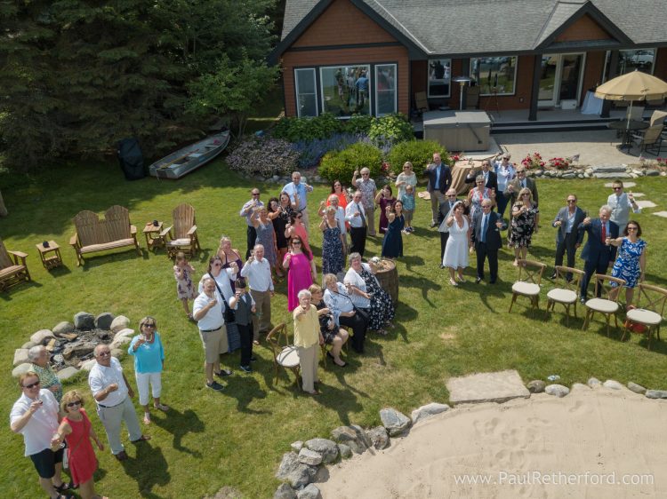 aerial wedding photo walloon lake