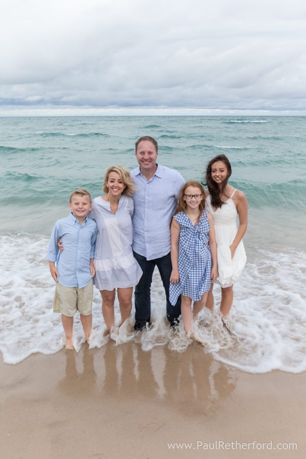 lake michigan family beach photo