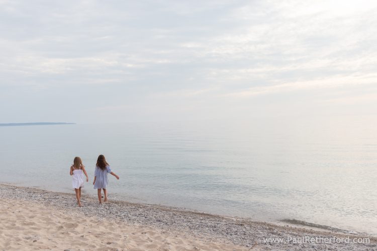 family lake michigan photo