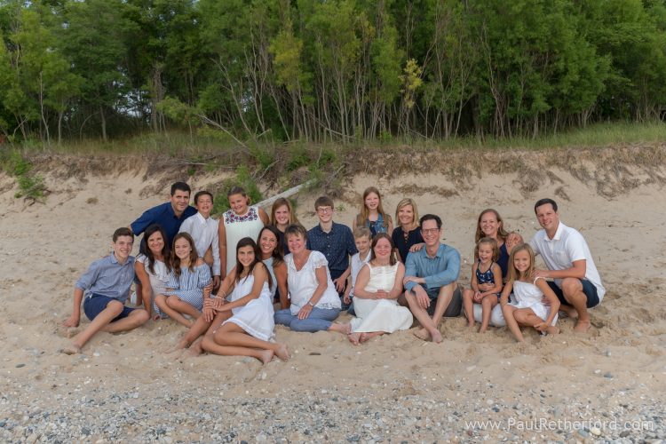 lake michigan beach family photo